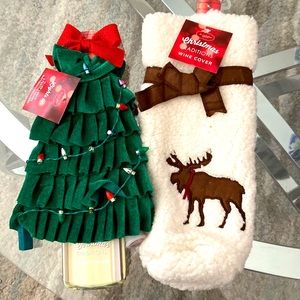 Two Christmas Wine Covers 🎄